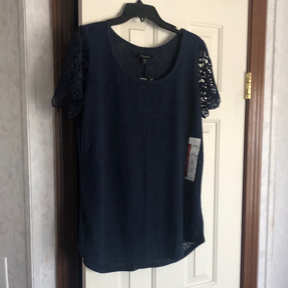Navy knit top
